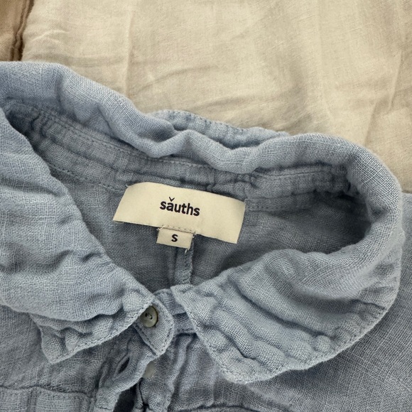 sauths Linen Button Front Dress *Missing 1 Button* - Picture 9 of 9